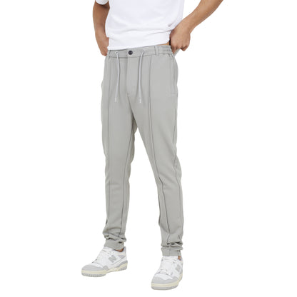 Light Grey - Front - Brave Soul Mens Open Hem Joggers