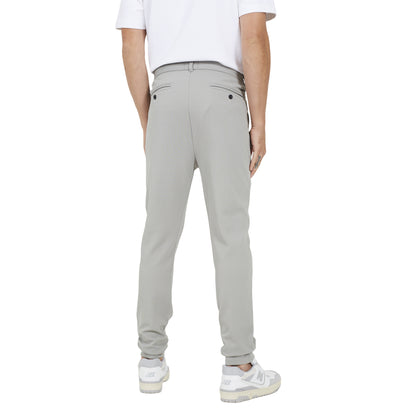 Light Grey - Back - Brave Soul Mens Open Hem Joggers