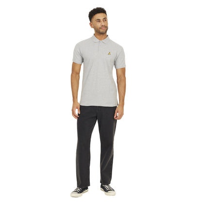 Light Grey Marl - Lifestyle - Brave Soul Mens Embroidered Logo Polo Shirt