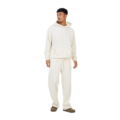 Cream - Side - Brave Soul Mens Open Hem Wide Leg Joggers
