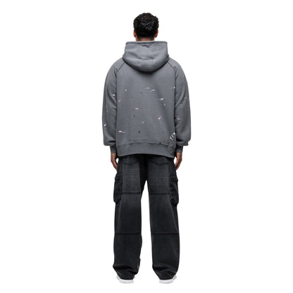 Grey - Close up - Good For Nothing Mens Temperance Oversized Oversized Hoodie