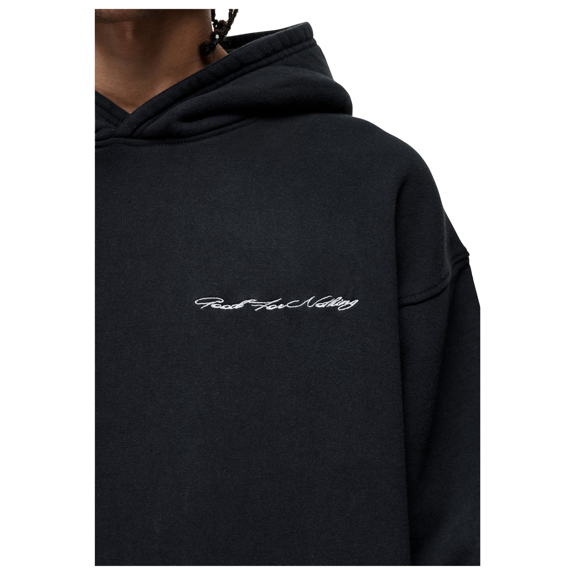 Black - Lifestyle - Good For Nothing Mens Scribble Pull Over Oversized Hoodie