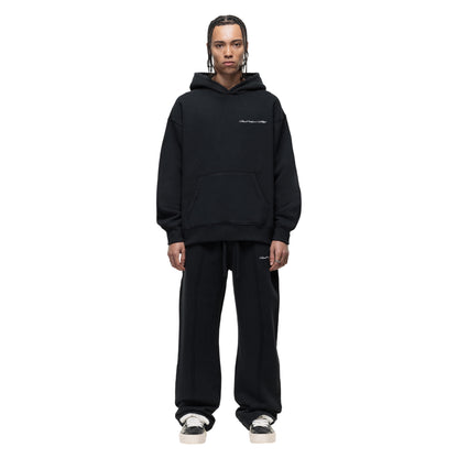 Black - Pack Shot - Good For Nothing Mens Scribble Pull Over Oversized Hoodie