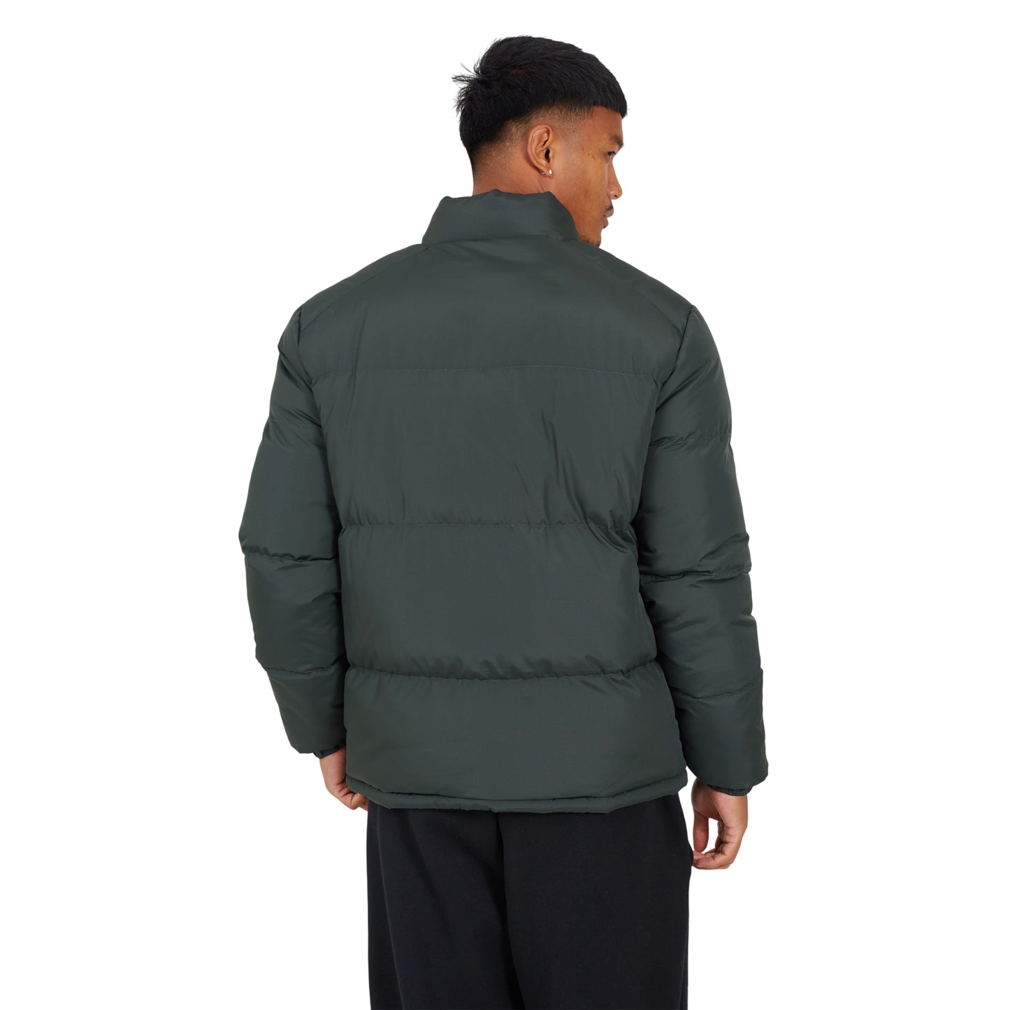 Khaki - Back - Brave Soul Mens Padded Jacket