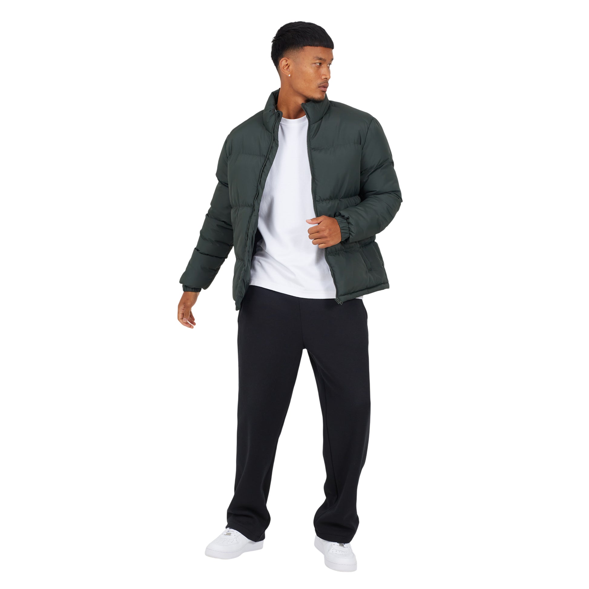 Khaki - Lifestyle - Brave Soul Mens Padded Jacket