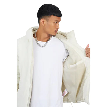 Light Stone - Side - Brave Soul Mens Padded Hooded Jacket