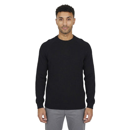 Jet Black - Front - Brave Soul Mens Knitted Long-Sleeved Jumper