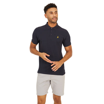 Navy - Front - Brave Soul Mens Cotton Polo Shirt