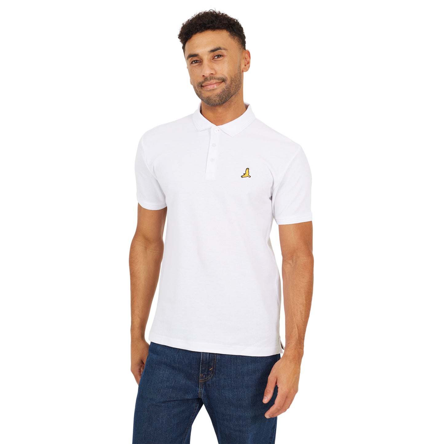 Optic White - Front - Brave Soul Mens Cotton Polo Shirt