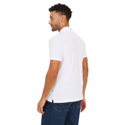 Optic White - Back - Brave Soul Mens Cotton Polo Shirt