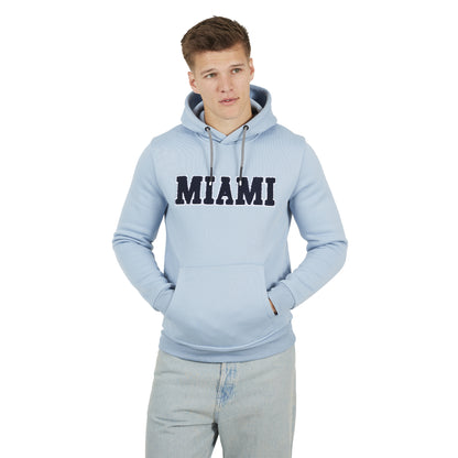 Steel Blue - Front - Brave Soul Mens Crossover Overhead Hoodie