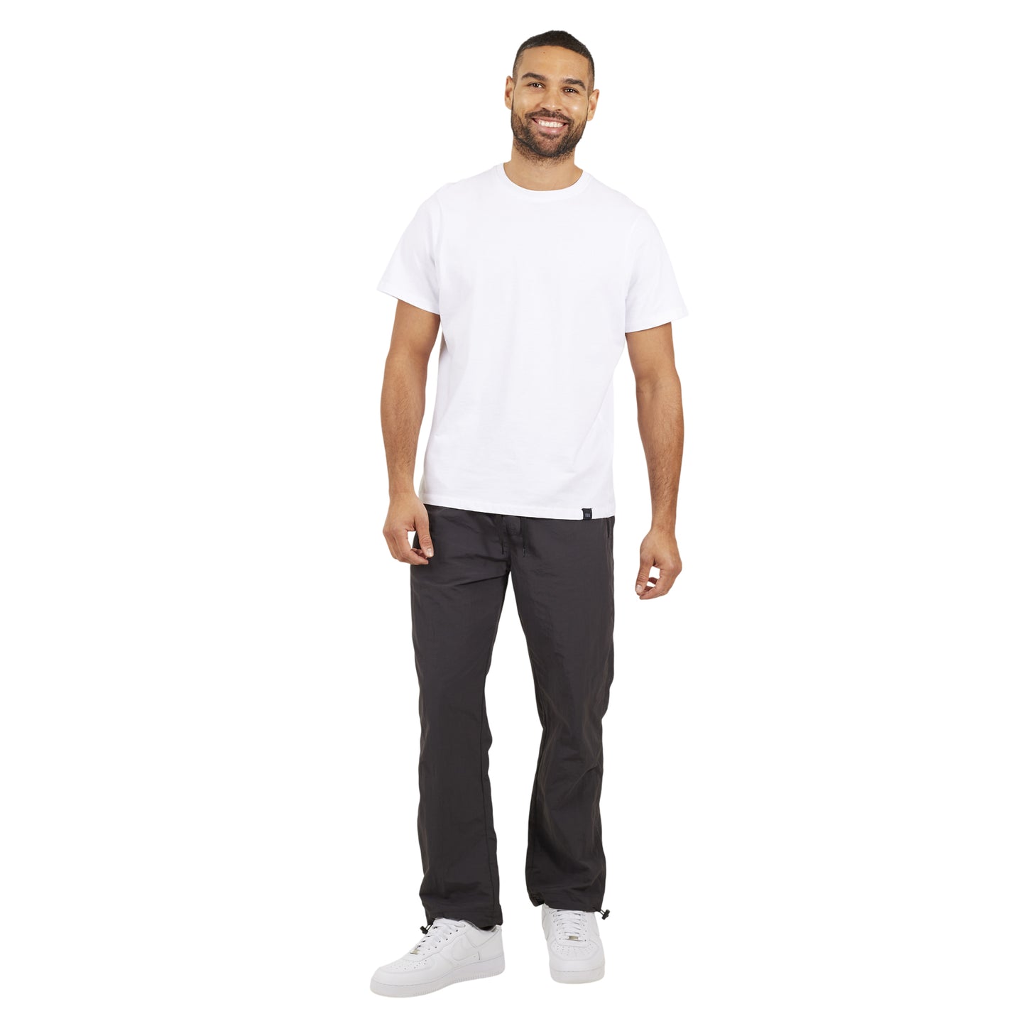 Dark Grey - Lifestyle - Brave Soul Mens Taslan Loose Cargo Trousers