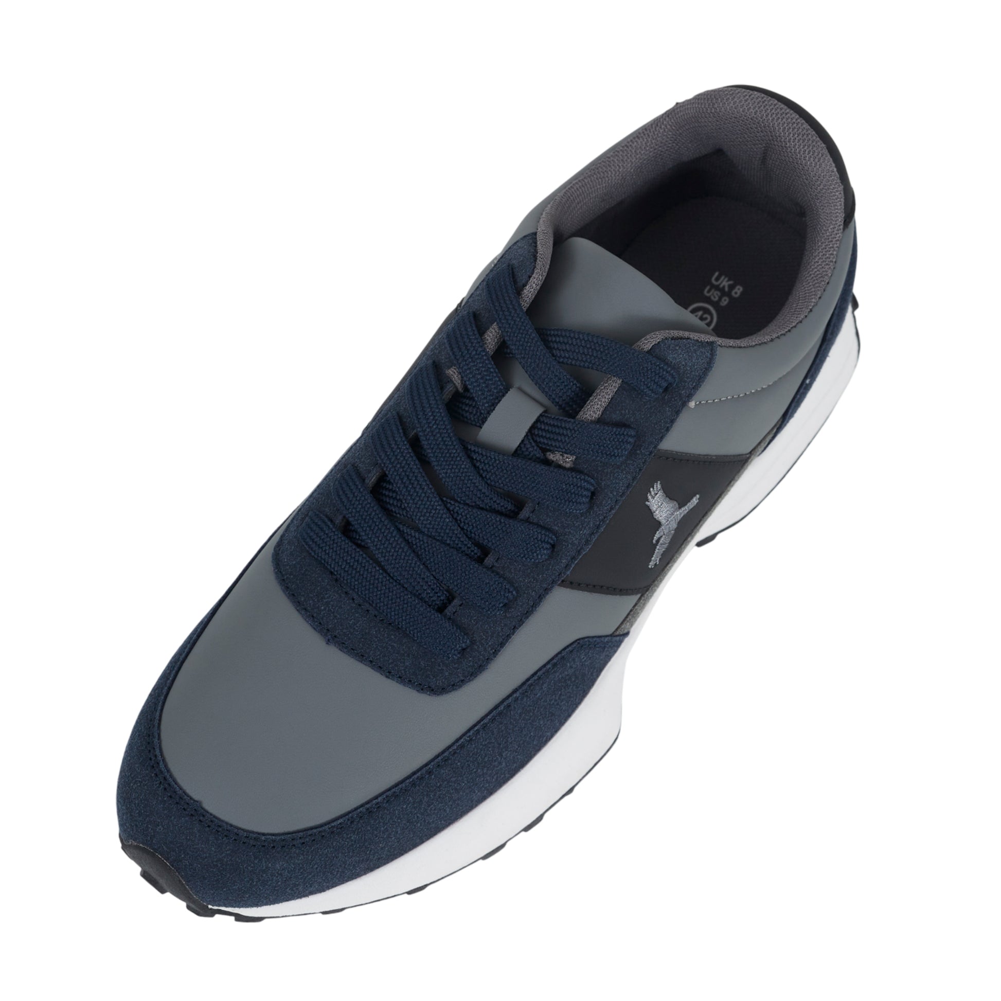Grey - Side - Brave Soul Mens Alta Trainers