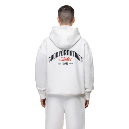 Off White - Back - Good For Nothing Mens Antique Hoodie