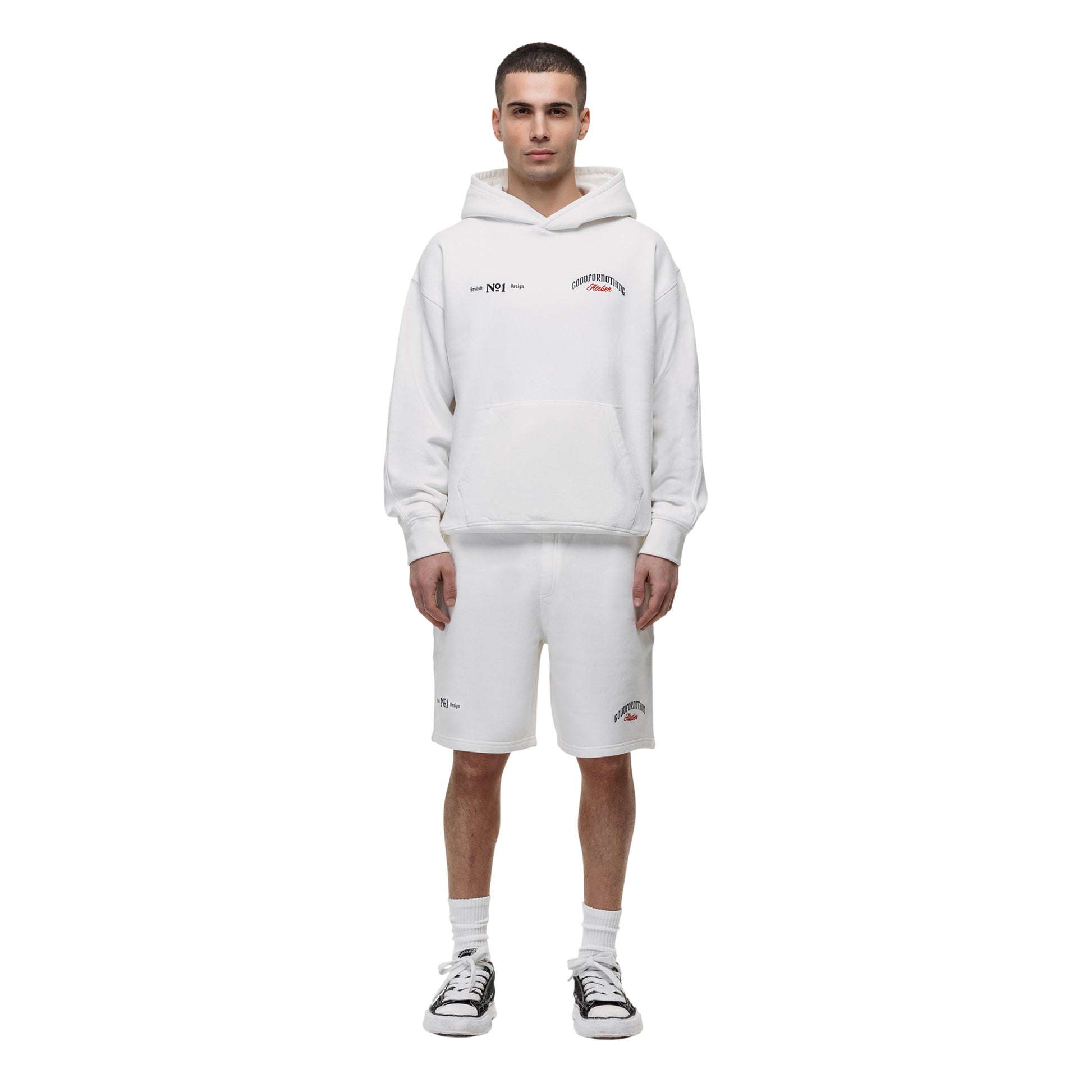 Off White - Side - Good For Nothing Mens Antique Hoodie