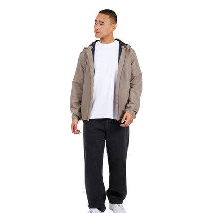 Taupe - Lifestyle - Brave Soul Mens Lightweight Hooded Jacket