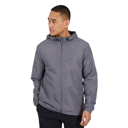 Grey - Front - Brave Soul Mens Lightweight Hooded Jacket