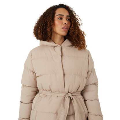 Stone - Side - Brave Soul Womens-Ladies Short Padded Hooded Jacket