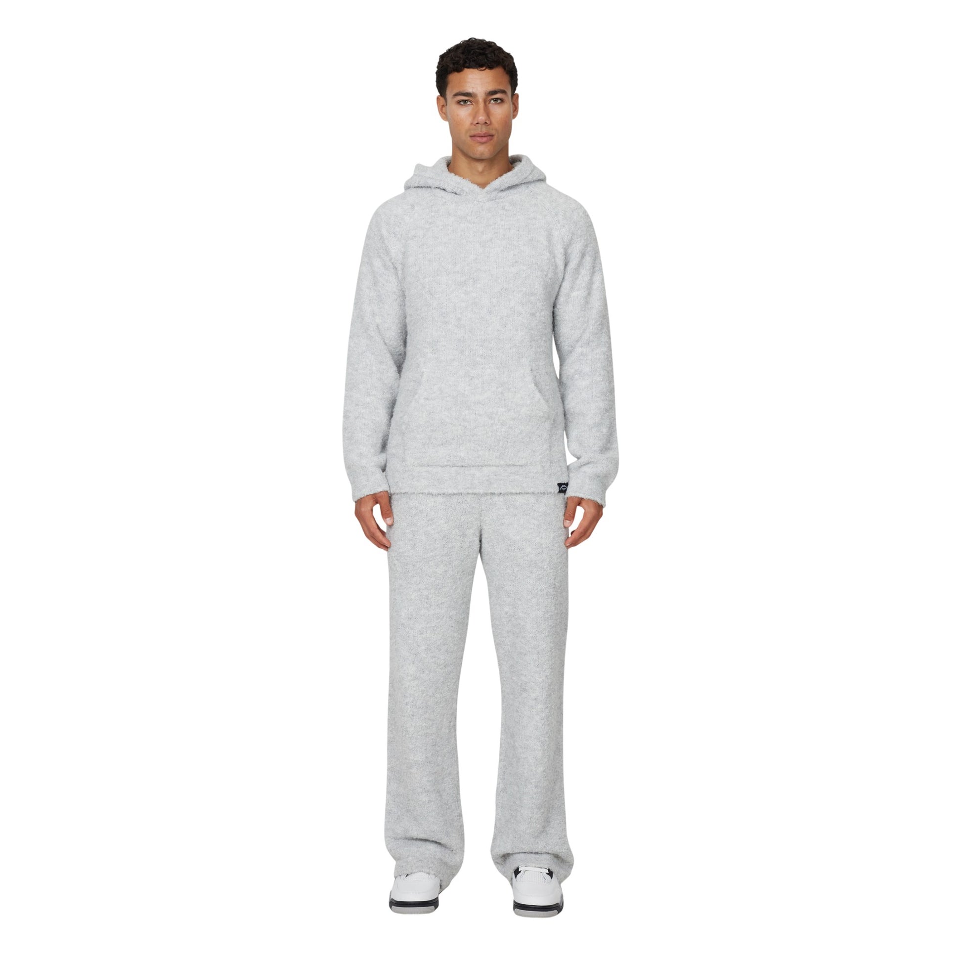 Grey - Lifestyle - Good For Nothing Mens Fluffy Knitted Baggy Joggers