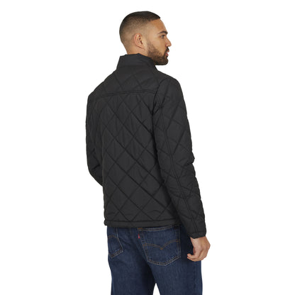Black - Back - Brave Soul Mens Quilted Padded Jacket
