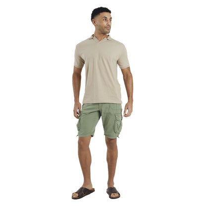 Sage - Side - Brave Soul Mens Cotton Twill Cargo Shorts
