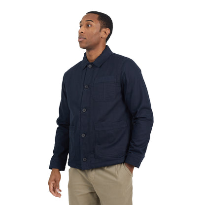 Black - Front - Brave Soul Mens Gloucester Borg Lined Button Through Shacket