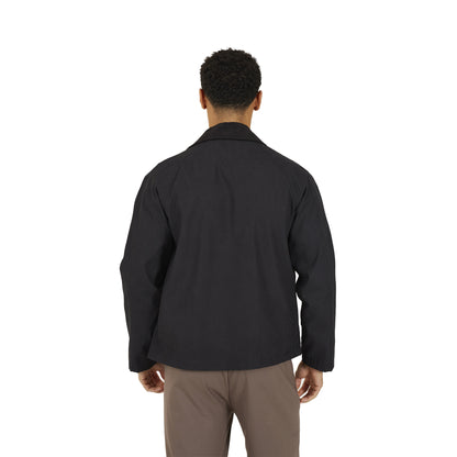 Black - Back - Brave Soul Mens Box Cord Collar Jacket