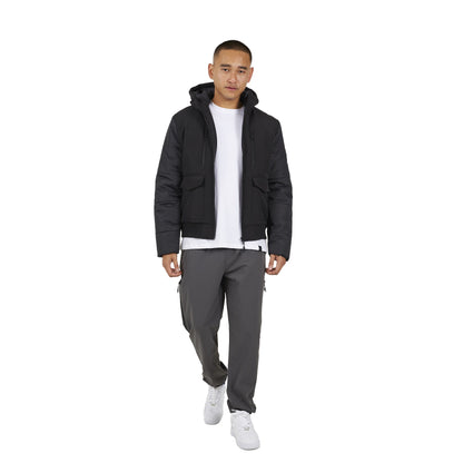 Black - Lifestyle - Brave Soul Mens Puffer Soft Shell Jacket