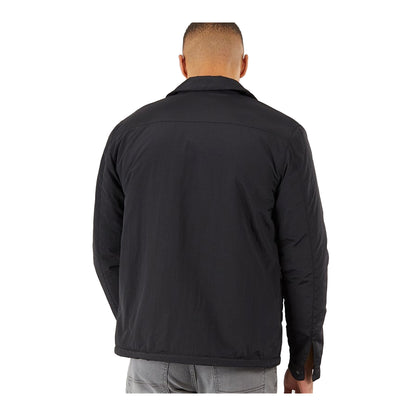 Black - Back - Brave Soul Mens Pearson Borg Lined Zipped Shacket