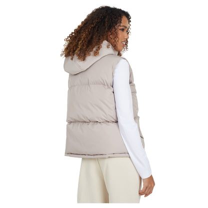 Stone - Back - Brave Soul Womens-Ladies Cello Padded Short Gilet