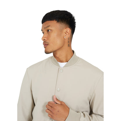Stone - Side - Brave Soul Mens Softshell Bomber Jacket
