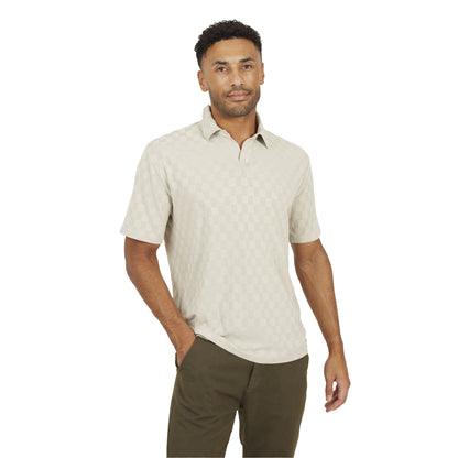 Light Stone - Front - Brave Soul Mens Checkerboard Polo Shirt