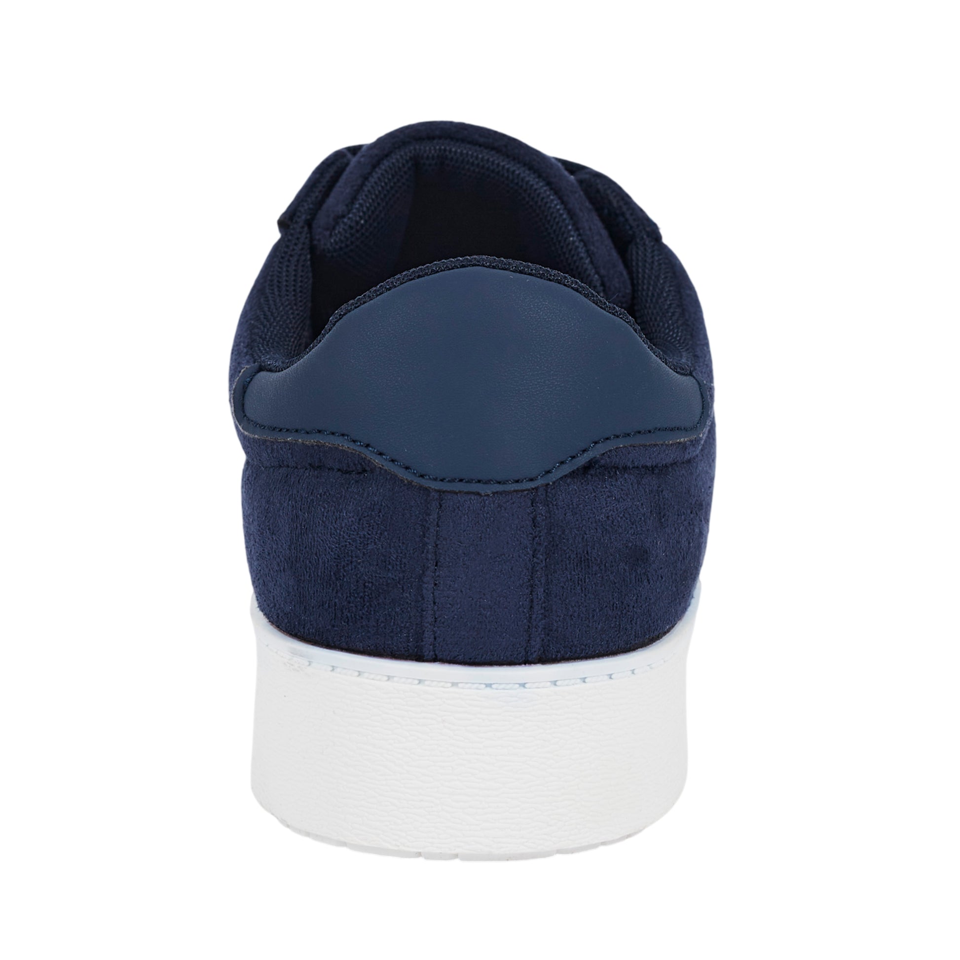 Navy - Back - Brave Soul Mens Sebsu Faux Suede Trainers