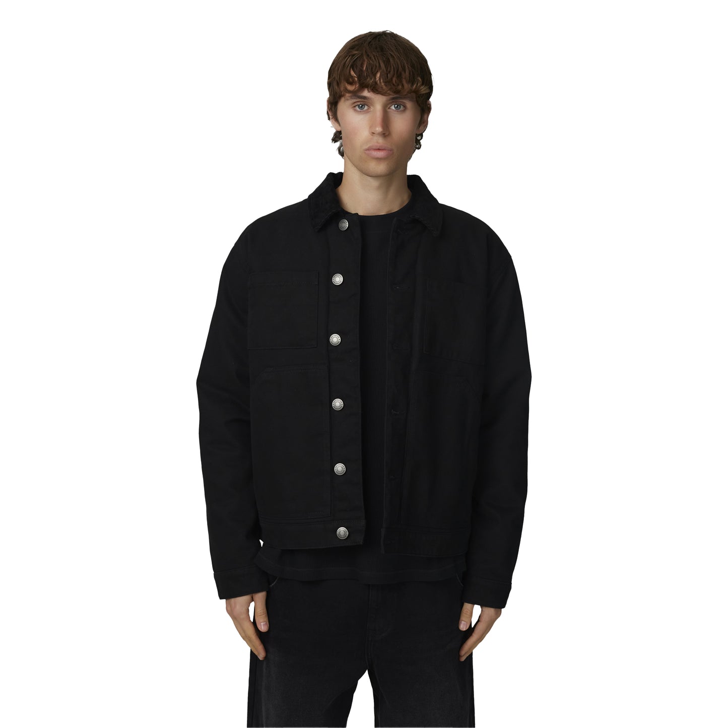 Black - Front - Good For Nothing Mens Worker Jacket