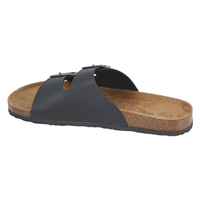 Black - Back - Brave Soul Mens Double Strap Sandals