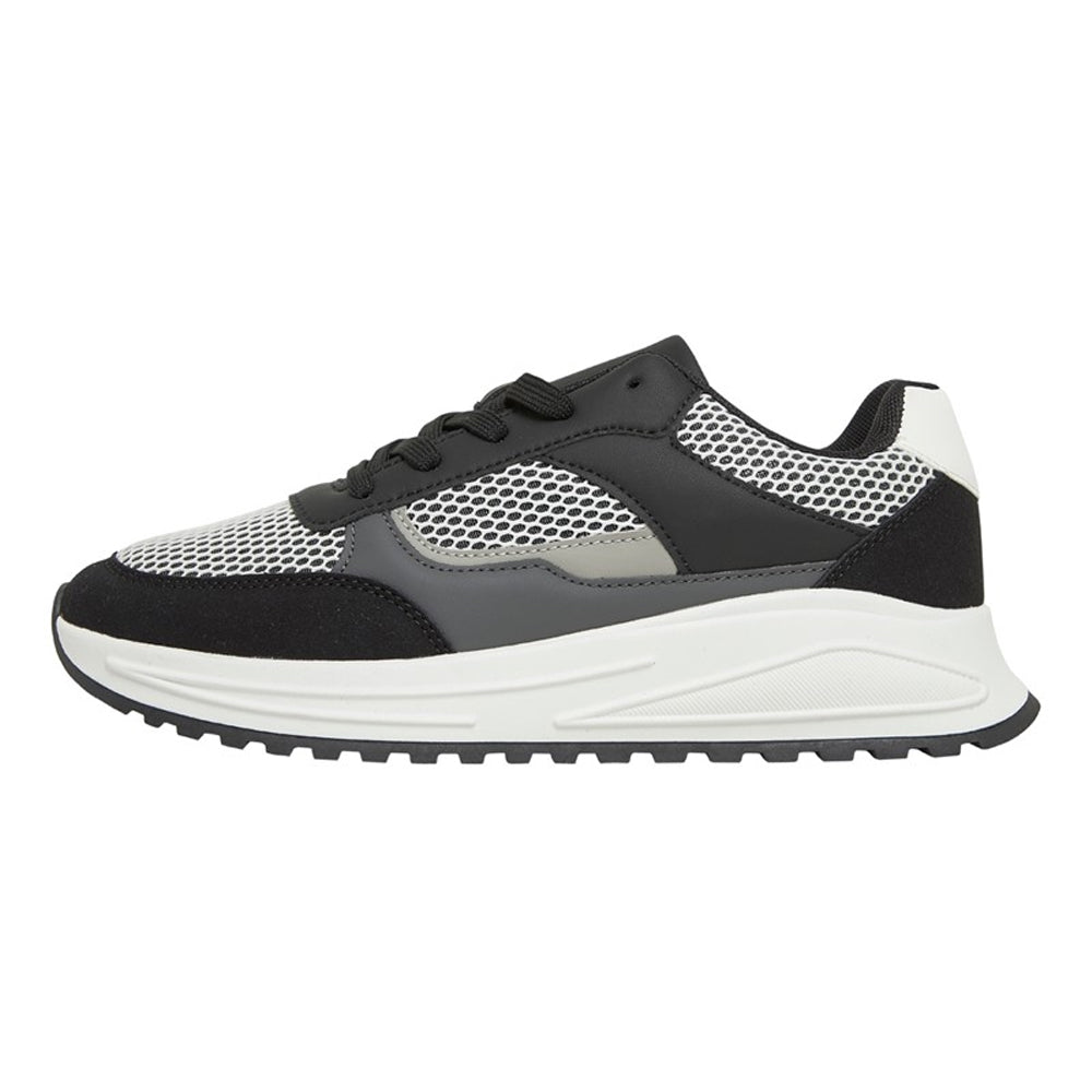 Grey-Black-Charcoal - Lifestyle - Brave Soul Mens Ontario Lace Up Trainers