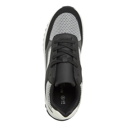 Grey-Black-Charcoal - Pack Shot - Brave Soul Mens Ontario Lace Up Trainers