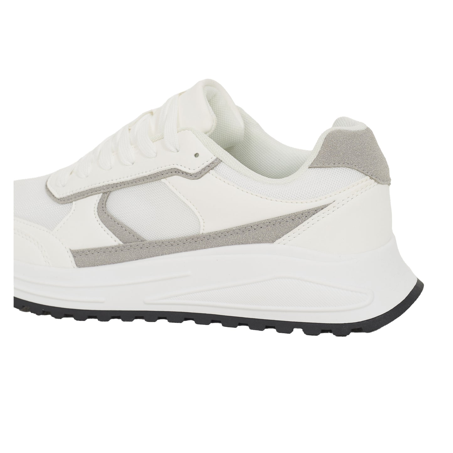 White - Back - Brave Soul Mens Lace Up Trainers