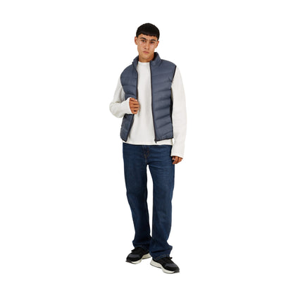 Blue - Lifestyle - Brave Soul Mens Chevron Quilted Padded Gilet
