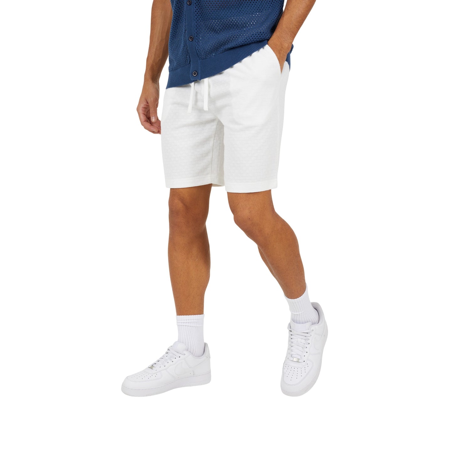 Cream - Side - Brave Soul Mens Side Pocket Regular Shorts