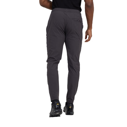 Dark Grey - Back - Brave Soul Mens Ripstop Slim Leg Trousers