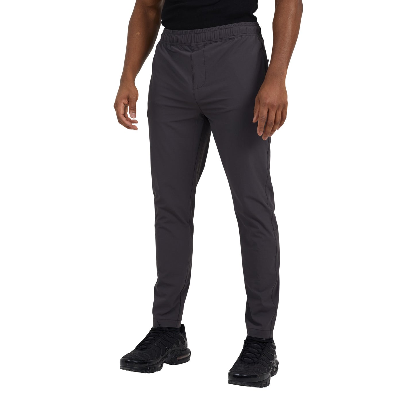Dark Grey - Front - Brave Soul Mens Ripstop Slim Leg Trousers