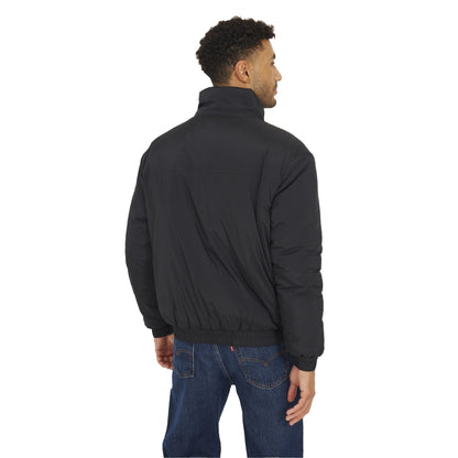 Black - Back - Brave Soul Mens Padded Bomber Jacket