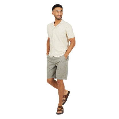 Ecru Marl - Lifestyle - Brave Soul Mens Buttoned Revere Collar Shirt