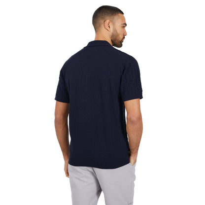Midnight Navy - Back - Brave Soul Mens Buttoned Revere Collar Shirt
