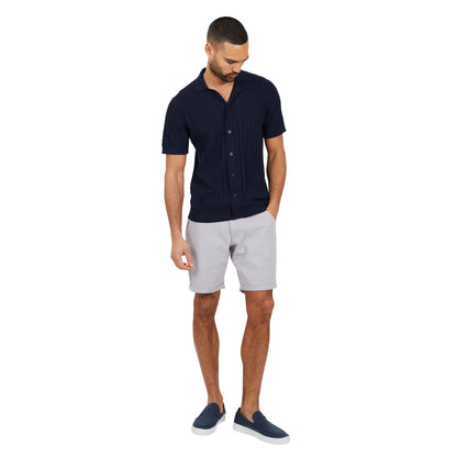 Midnight Navy - Lifestyle - Brave Soul Mens Buttoned Revere Collar Shirt