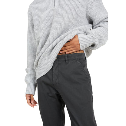 Dark Grey - Side - Brave Soul Mens Armstrong Cotton Button Chinos