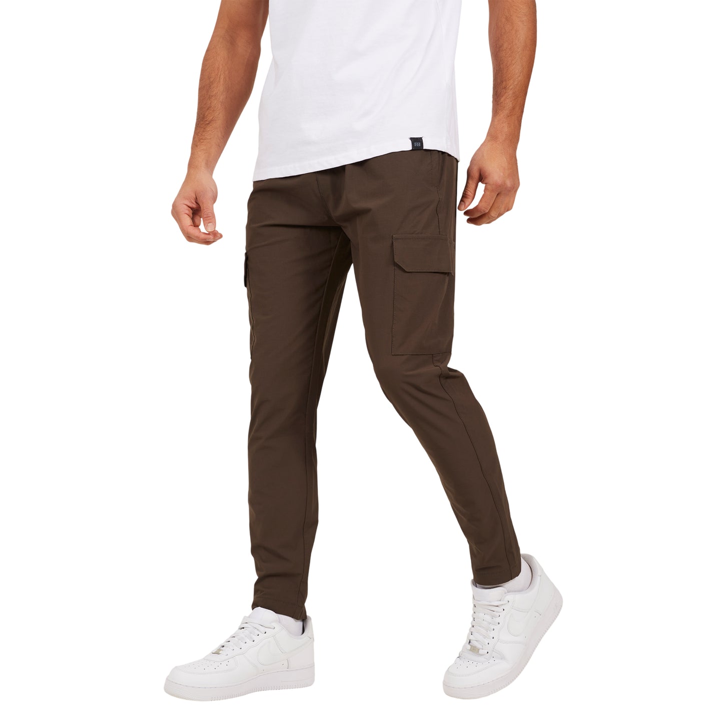 Khaki - Front - Brave Soul Mens Ripstop Cargo Trousers