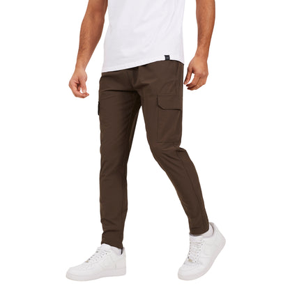 Khaki - Front - Brave Soul Mens Ripstop Cargo Trousers