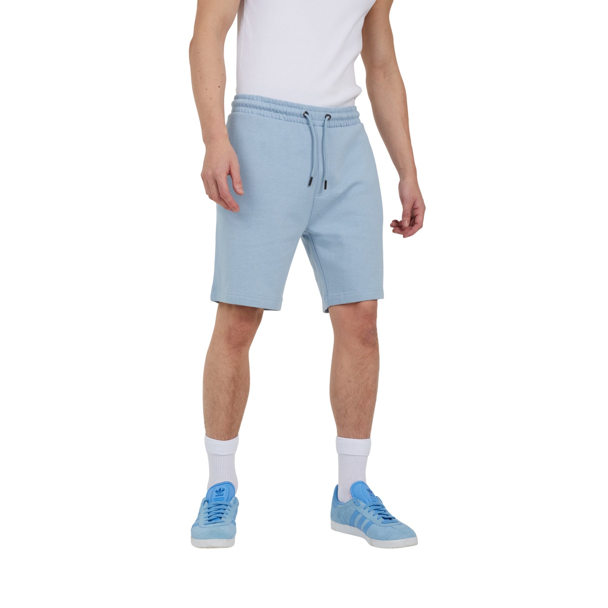 Baby Blue - Front - Brave Soul Mens Elasticated Waist Shorts